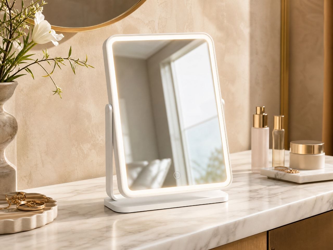 Battery Operated LED Makeup Mirror Review: Perfect for Tabletop Use